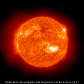 GOES-17 SUVI Primary 304 image of the sun